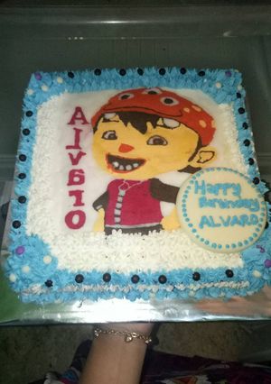 Foto resep Kue Ultah Boboboy Cake Red Velved