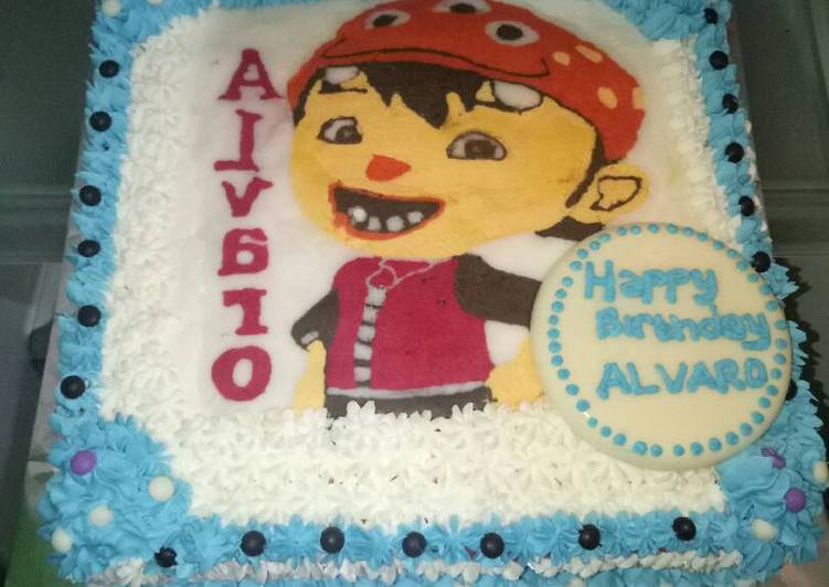 Kue Ultah Boboboy Cake Red Velved