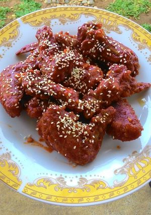 Foto resep Ayam Pedas Korea / Korean spicy chicken (Yangnyeom Tongdak)