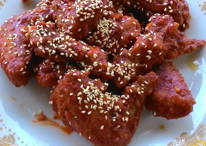 Ayam Pedas Korea / Korean spicy chicken (Yangnyeom Tongdak)