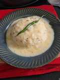 Gujarati Kadhi With Steamed Rice