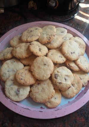 Una foto de Cookies de coco y chocolate
