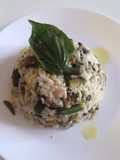 Zuccotto di riso con verdure e pollo