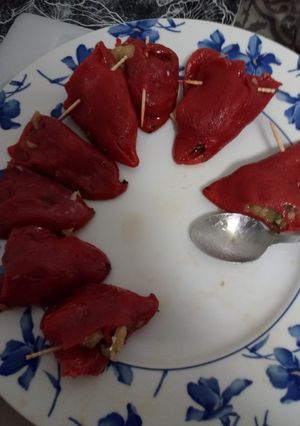 Una foto de Pimientos rellenos de bacalao