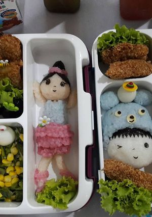 Foto resep Mommy bento ballerina dori oat mayo madu