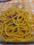 Carbonara with Speck and Bigoli