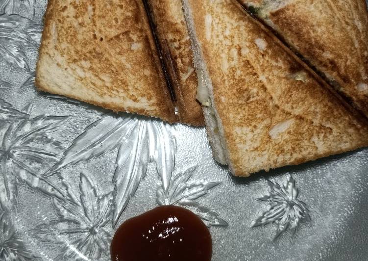 Recipe of Speedy Paneer Capsicum Cheese Sandwich