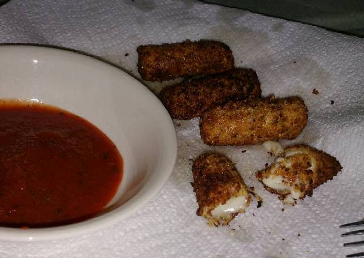 Steps to Prepare Any-night-of-the-week Mozzarella Cheese Sticks