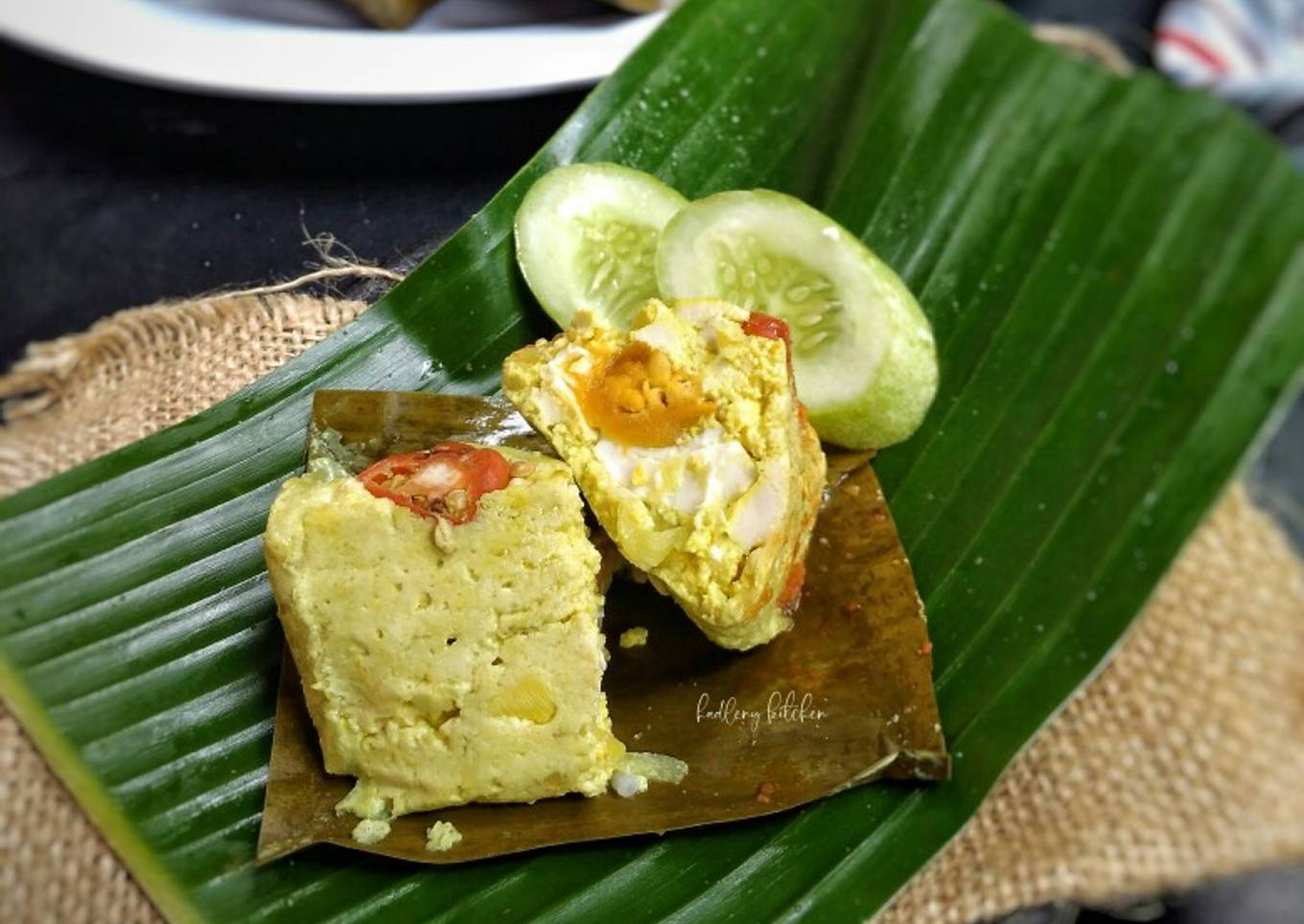 Pepes Tahu Labu Siam isi Telur Asin