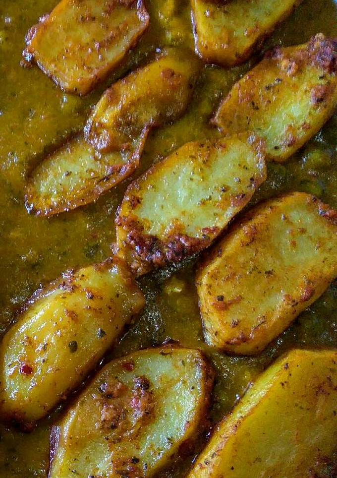 Una foto de Papas adobadas!