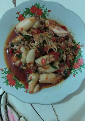 Foto resep Baby cumi rica rica