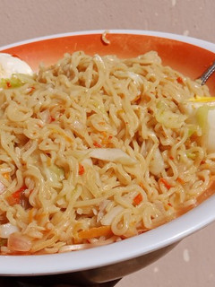 A picture of Breakfast with Indomie.