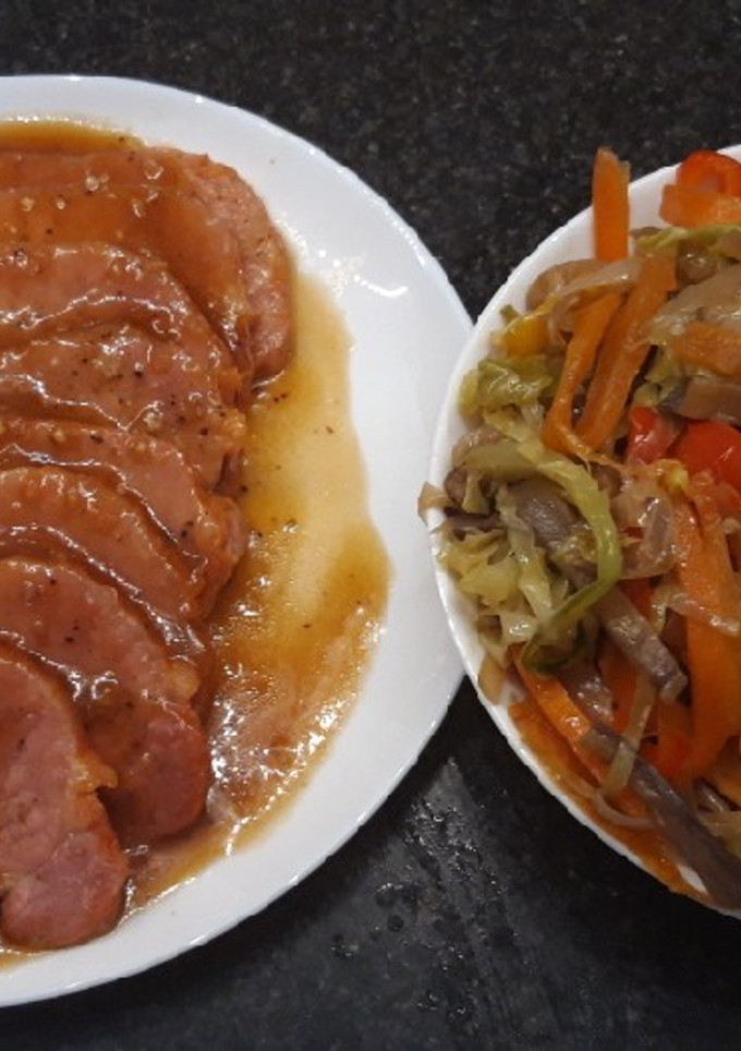 Una foto de Lomo de Cerdo en salsa de jengibre y miel