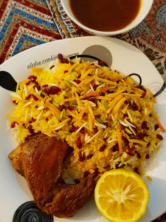 عکسی از دستور زرشک پلو با مرغ