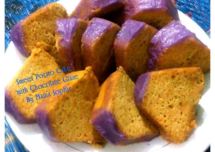 Sweet Potato Cake With Chocolate Glaze