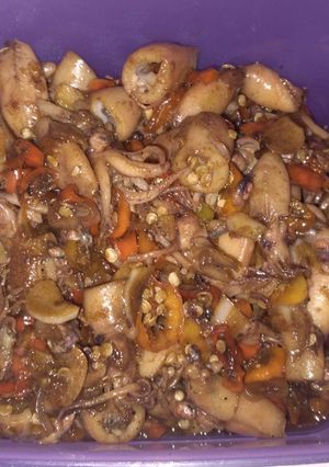 Foto resep Oseng cumi saos tiram pedas