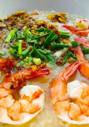 รูปของ ข้าวต้มกุ้ง+เนื้อหอยลายปรุงรส