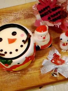 雪人造型鮮奶酪 的食譜成品照片