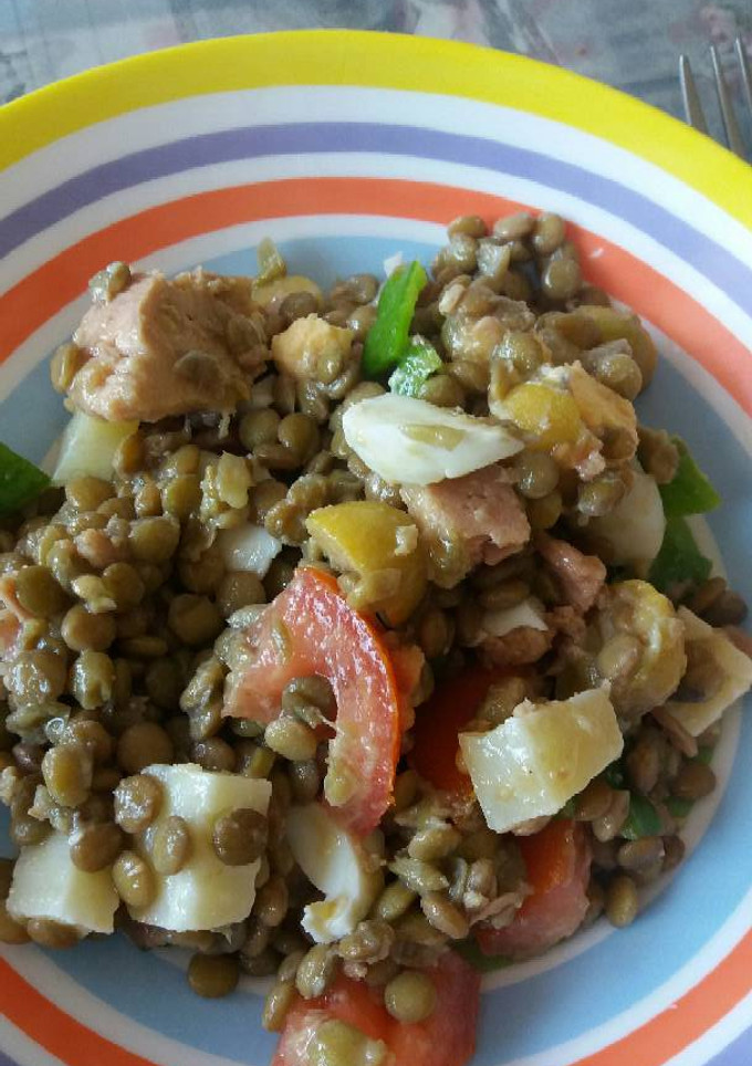 Una foto de Ensalada veraniega de lentejas