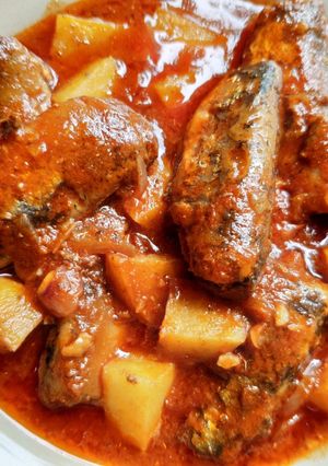 Foto resep Sarden kentang saus pedas