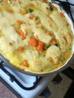 Una foto de Tarta de tortilla de verduras