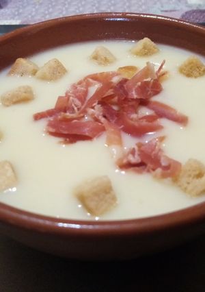 Una foto de Crema de puerros