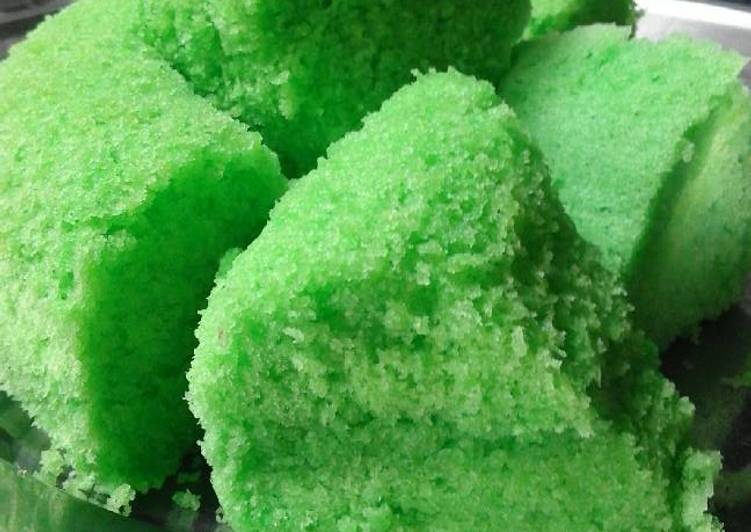 Langkah Mudah untuk Menyiapkan Bolu Pandan putih telur Anti Gagal