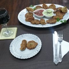 A picture of Egg n potato bitings#Worldwideeggchallenge.