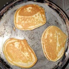 A picture of Eggless and Dairy-Free Fluffy Pancakes.