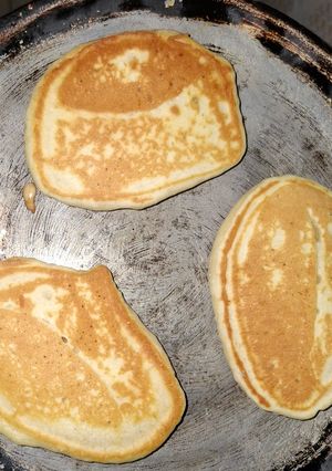 A picture of Eggless and Dairy-Free Fluffy Pancakes.