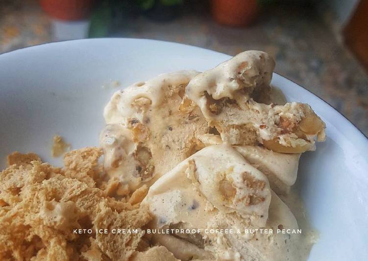 Keto Ice Cream : Bulletproof Coffee & Butter Pecan