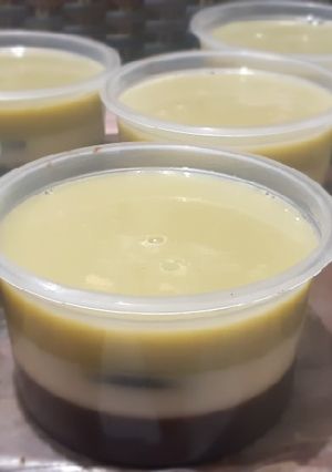 Foto resep Choco vanila matcha pudding