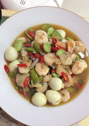 Foto resep Udang Pete Telur Puyuh Saus Tiram