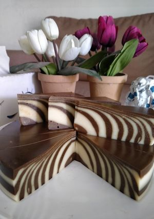 Foto resep Puding Roti Zebra q
