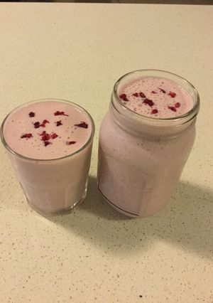 Foto resep Banana Raspberry Smoothie