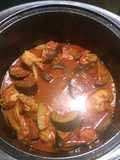 Pollo al jugo con verduras en olla de presión 🍗🍆