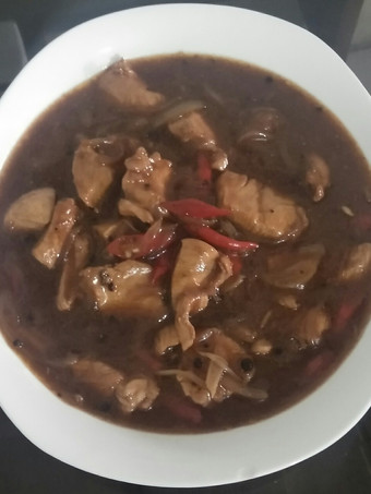 Resep 7. Ayam Lada Hitam Kekinian