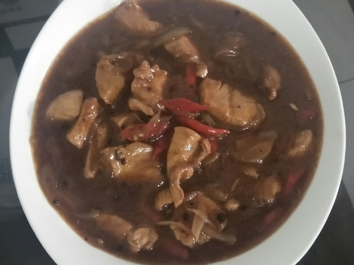 Resep 7. Ayam Lada Hitam Kekinian