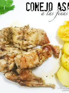 Una foto de Conejo asado a las finas hierbas