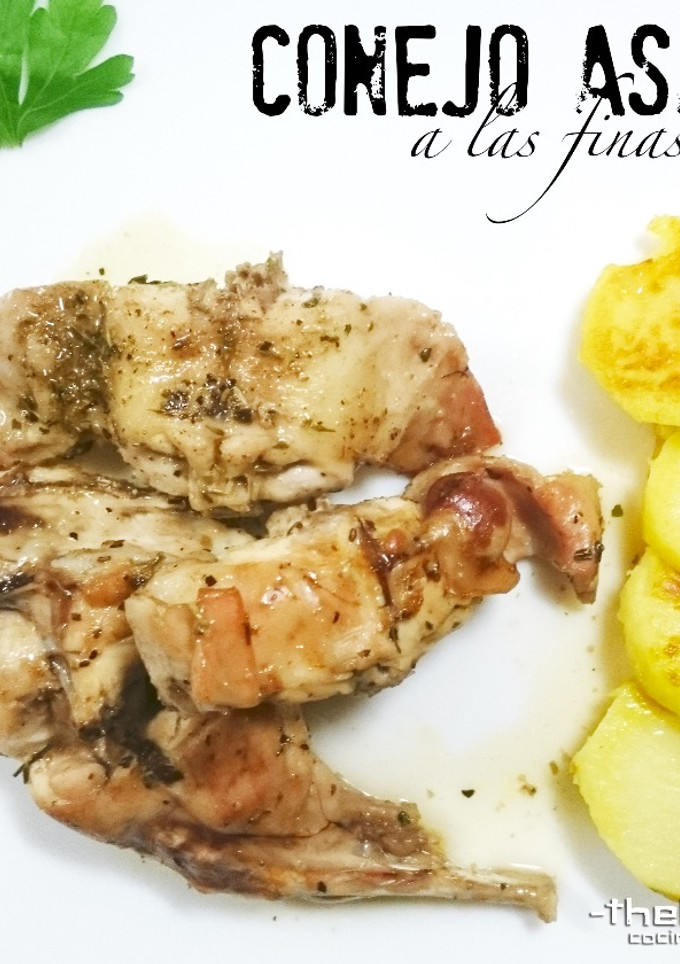 Una foto de Conejo asado a las finas hierbas