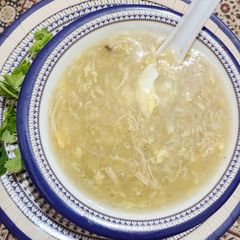 A picture of Chicken and egg soup.