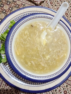 A picture of Chicken and egg soup.