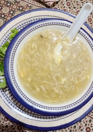 A picture of Chicken and egg soup.