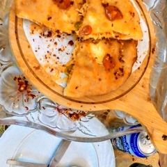 A picture of Deep fried pizza.
