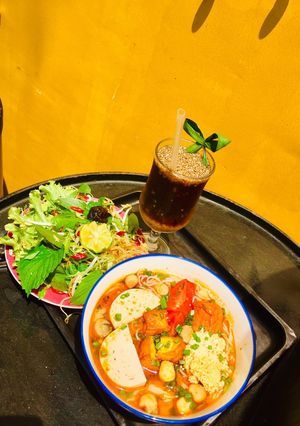Hình của món Bún riêu chay.