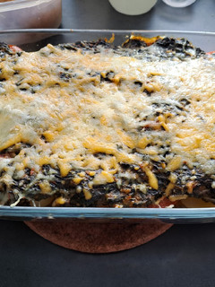 Une photo de Gratin épinard tomate