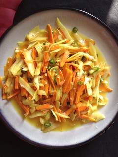 A picture of Pickled Ginger Carrot Salad.