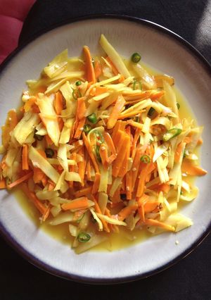 A picture of Pickled Ginger Carrot Salad.