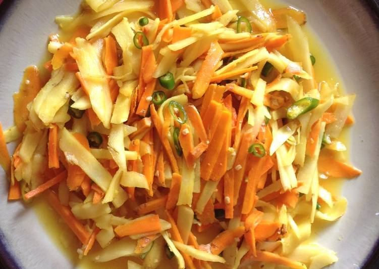 Recipe of Any-night-of-the-week Pickled Ginger Carrot Salad