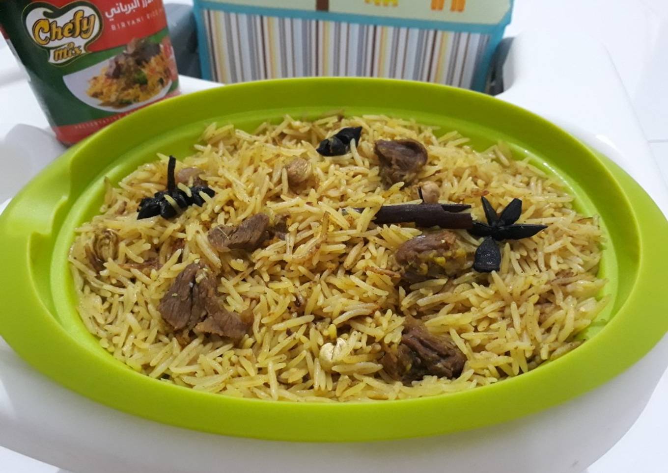 Nasi biryani sapi magic com